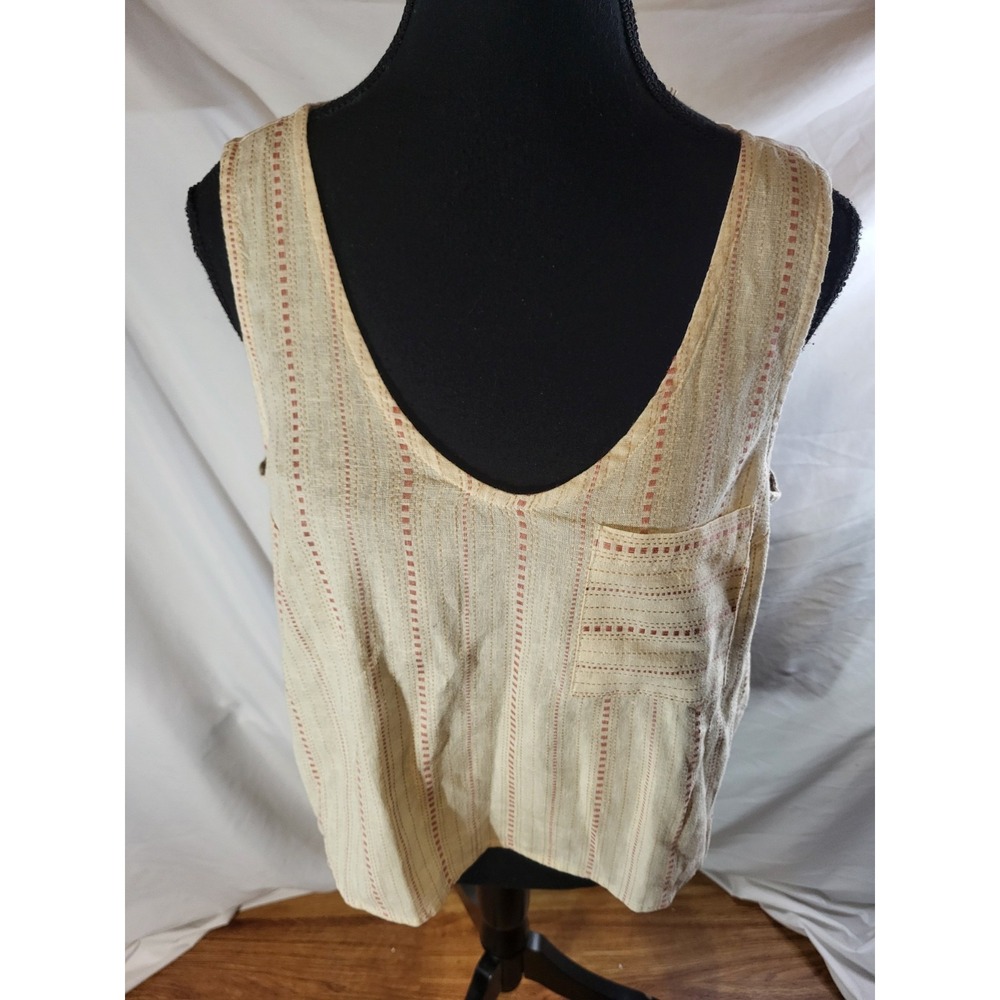 NWT Top Women's S London Fog Dobby Button Back V-Neck